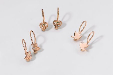 Elegant jewelry set. Jewelery set with gemstones. jewelry accessories collage. product still life concept. Ring, necklace and earrings.の写真素材