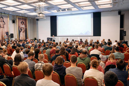 Speaker at Business Conference and Presentation. Audience at the conference hall.の写真素材