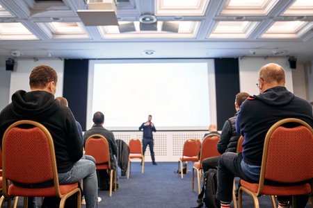 Speaker at Business Conference and Presentation. Audience at the conference hall.の写真素材