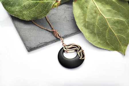 Elegant jewelry set. Jewelery set with gemstones. jewelry accessories collage. product still life concept. Ring, necklace and earrings.の写真素材