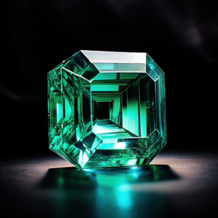 The unmatched beauty of a stunning blue diamond is showcased through its dazzling brilliance and elegance in designの写真素材