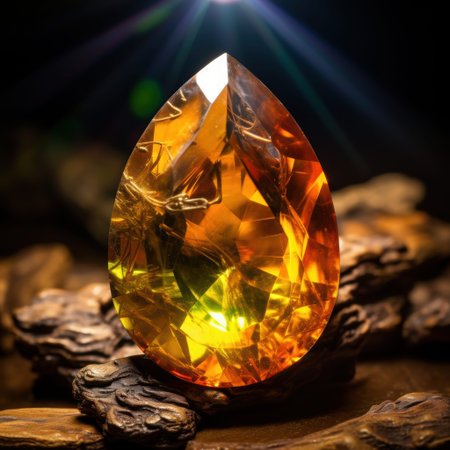 Explore the stunning brilliance of this exquisite orange gemstone that showcases remarkable...