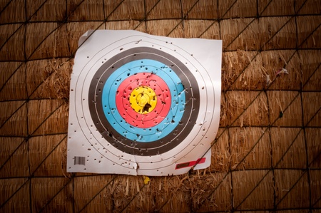 Archery targets are used の写真素材