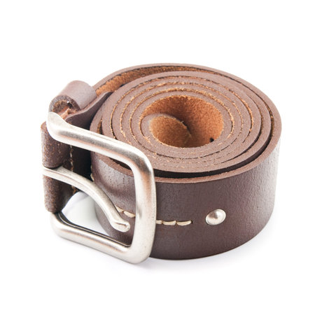 Brown belt on a white background 