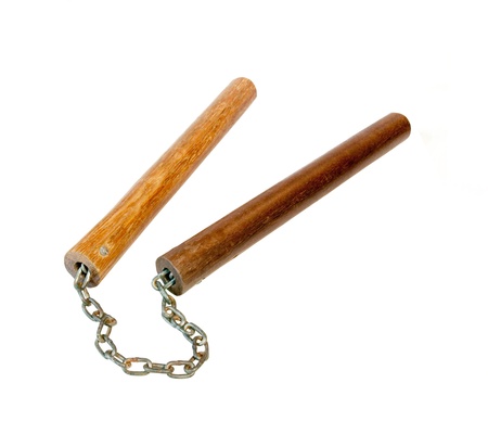 Wooden batons and weapons for self defense の写真素材