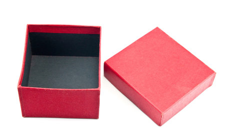 Red box on a white background 