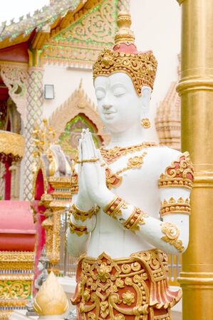 Stucco Buddha image in Thailand, a Thai temple の写真素材
