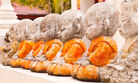Buddha statue with plaster.の写真素材