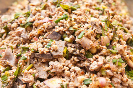 Thai Spicy minced meat saladの写真素材