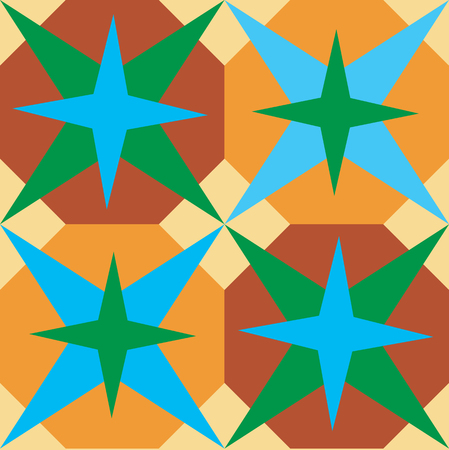 Star multipoint. Black background orange.eps10のイラスト素材