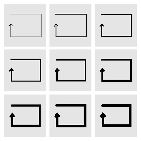Square abstract arrows.のイラスト素材