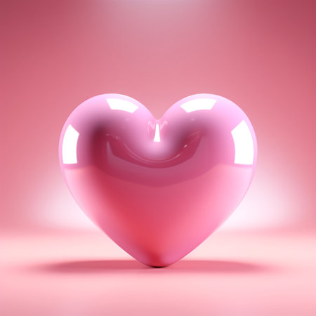 3d love heart shape super images AI Generated artの素材