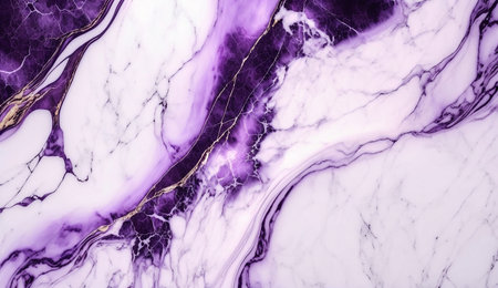 Abstract white and liquid purple color marble texture AI Generated imageの素材