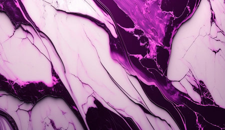 Abstract white and liquid purple color marble texture AI Generated imageの素材