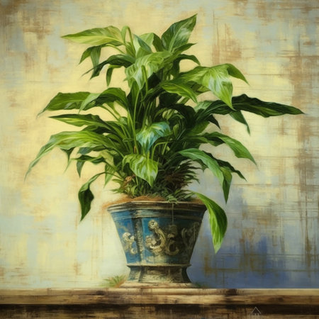 Beautiful best quality indoor tropical tree plant potted pictures AI Generated artの素材
