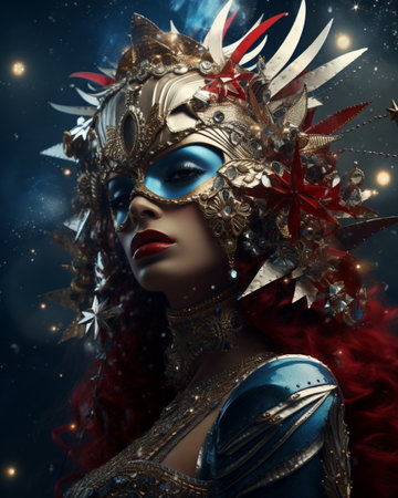 Beautiful stars republic carnival costumes girls picture AI Generated Imageの素材