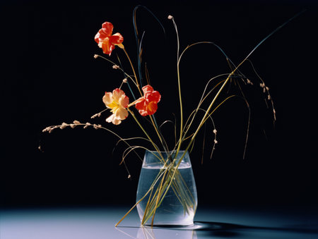 Floral arrangements flowers vase spherical picture AI Generated Imageの素材