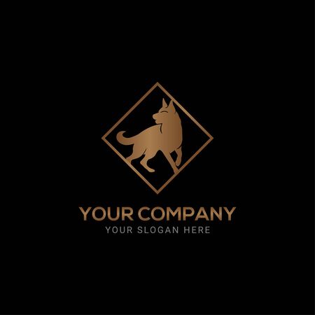 colorful pet, pet care, dog, cat and colorful pet care logo designのイラスト素材