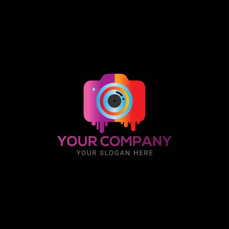 Creative colorful camera logo design symbol vectorのイラスト素材