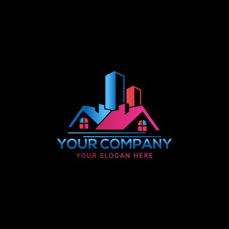 Creative abstract building logo design vectorのイラスト素材