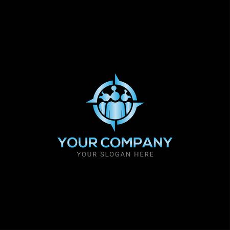 Social Target colorful logo Design vectorのイラスト素材