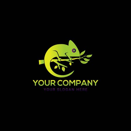 Creative chameleon logo vectorのイラスト素材
