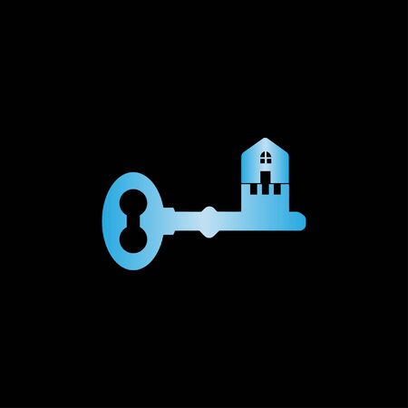 home, house, key, safe home logo colorful vector template designのイラスト素材