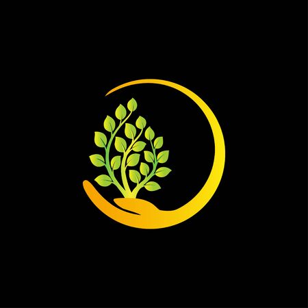 safe tree logo vector designのイラスト素材