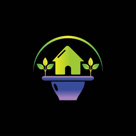 Born house logo vector template designのイラスト素材