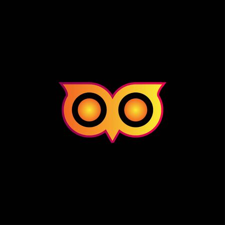 Creative cute owl logo vector designのイラスト素材