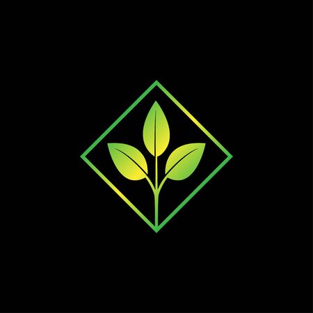 Green Tree icon, tree logo vector designのイラスト素材