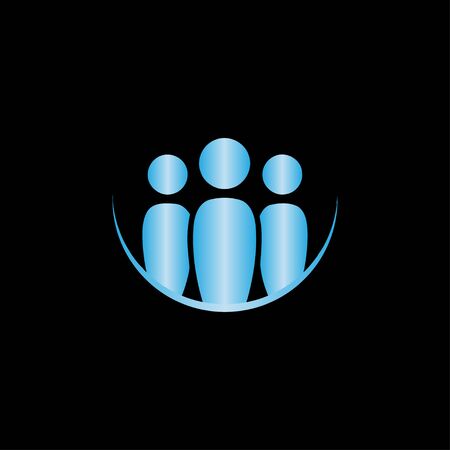 family icon, colorful family logo design vectorのイラスト素材