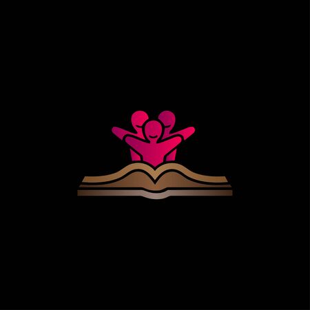 colorful Learning group logo vector designのイラスト素材