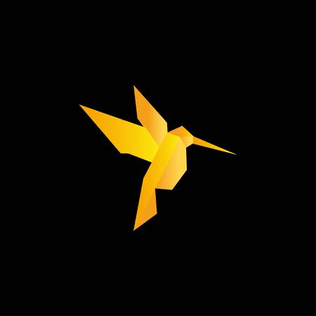 Creative colorful humming bird logo vectorのイラスト素材