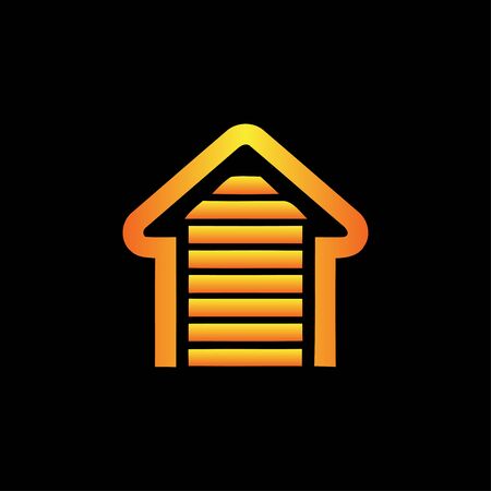Warm house logo design vectorのイラスト素材