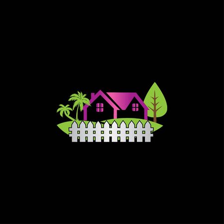 Real estate colorful logo vector designのイラスト素材