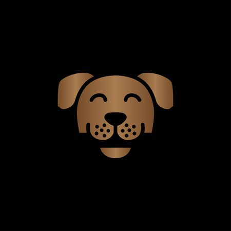 creative colorful dog face logo designのイラスト素材