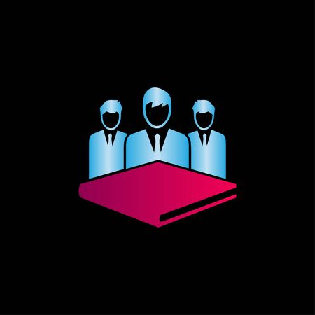 colorful Learning group logo vector designのイラスト素材