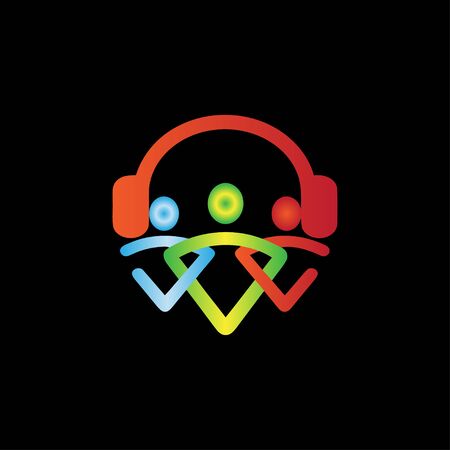 Radio people icon, radio people logo designのイラスト素材