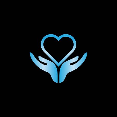 Heart with hand vector designのイラスト素材