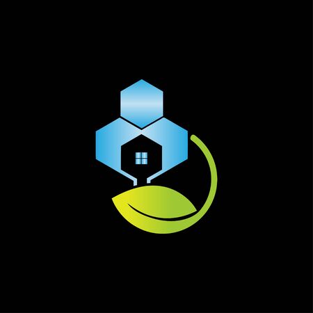 Real estate colorful logo vector designのイラスト素材