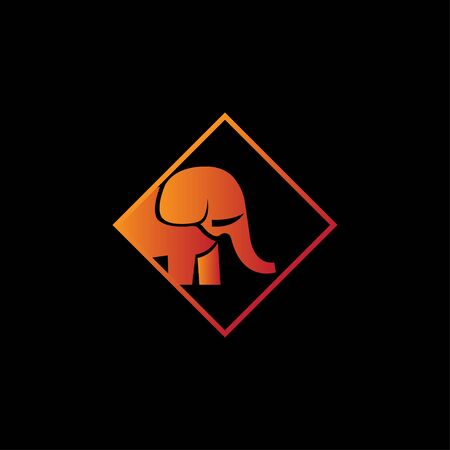 Creative colorful elephant logo vectorのイラスト素材