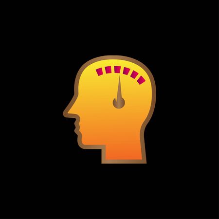 Brain meter colorful logo vector designのイラスト素材