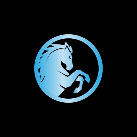 Creative colorful horse logo design symbol vectorのイラスト素材