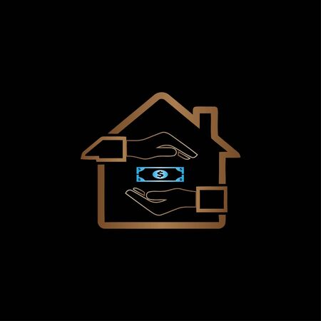 Home sell business colorful logo designのイラスト素材