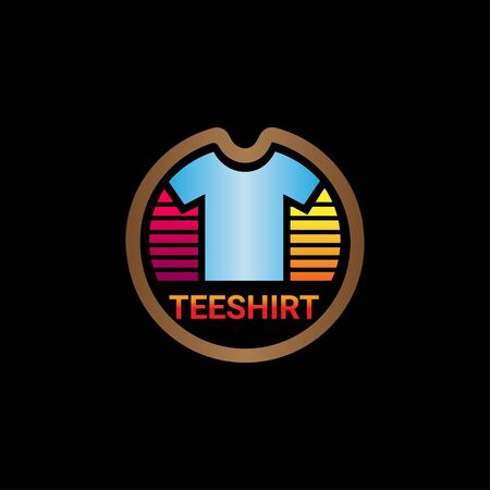Creative colorful unique tee shirt design logo vectorのイラスト素材