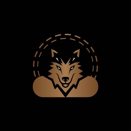 Creative colorful wolf logo design vectorのイラスト素材
