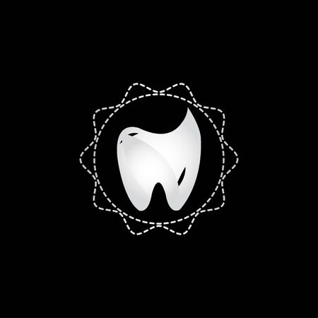 Creative abstract dental teeth logo design vectorのイラスト素材
