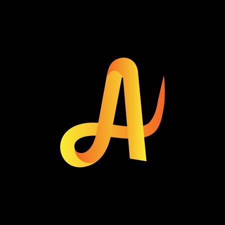 Creative Modern A letter logo design vectorのイラスト素材