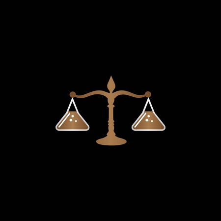 Law scales of justice icon. Symbol of law measuring legal case's support designのイラスト素材